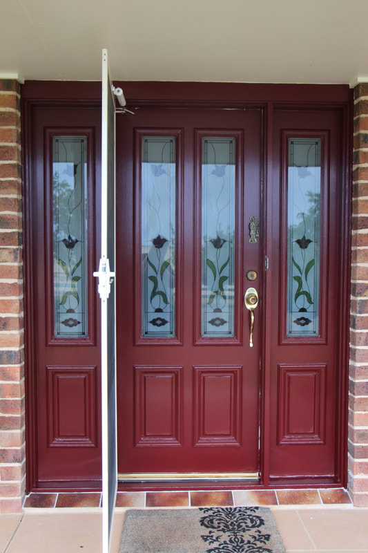 Grand front door repainted at Crookwell.